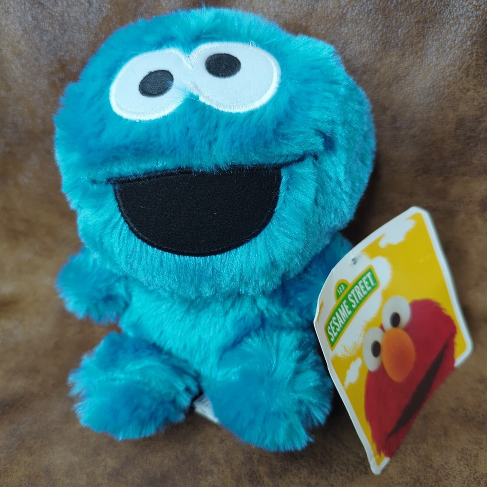 Sesame Street Cookie Monster by Toy Factory 9" Plush Stuffed Toy Blue NWT
